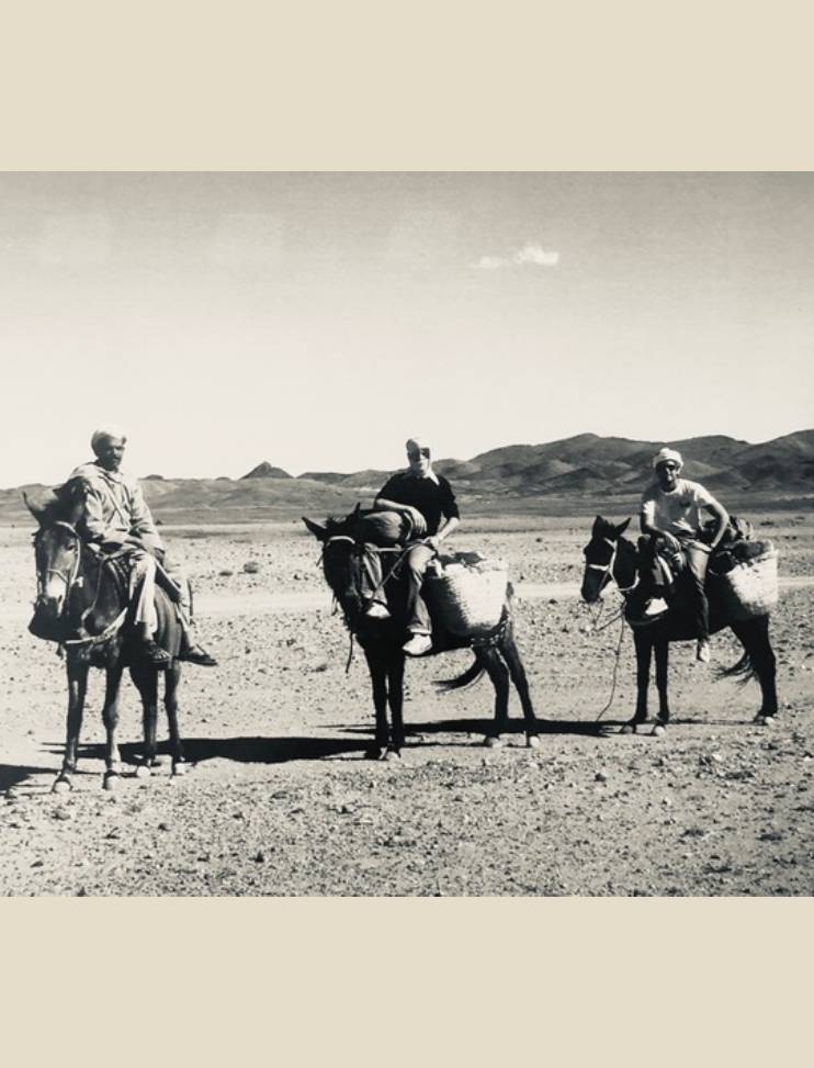 Trip (far right) in Jebel Sahro, Morocco 1981
